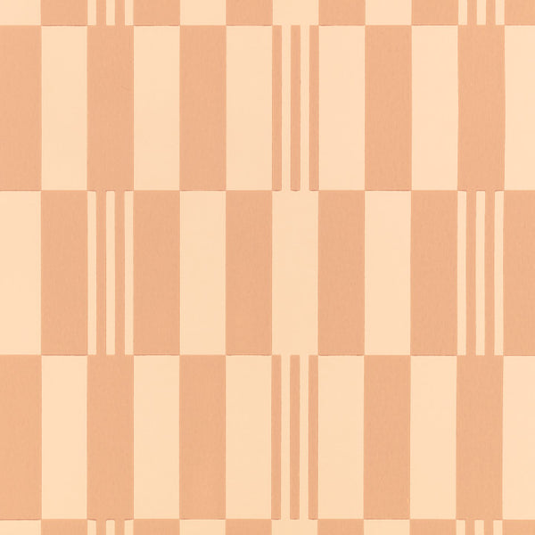 Checkerboard Pink - Apricot Wallcovering | Romo