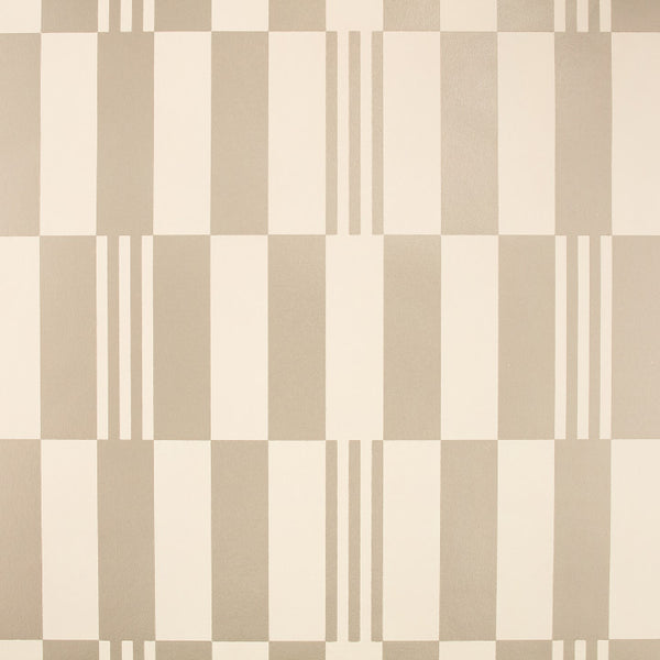 Checkerboard Metallic Silver - Grey Wallcovering | Romo