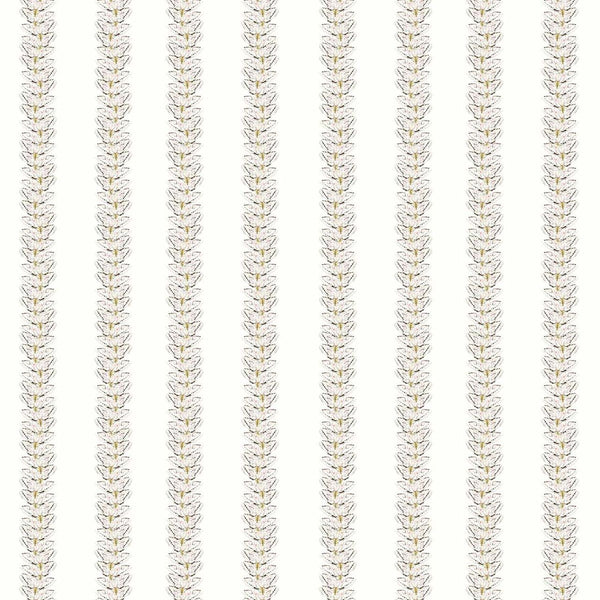 White Moth Stripe Mica Original | Timorous Beasties Wallcovering