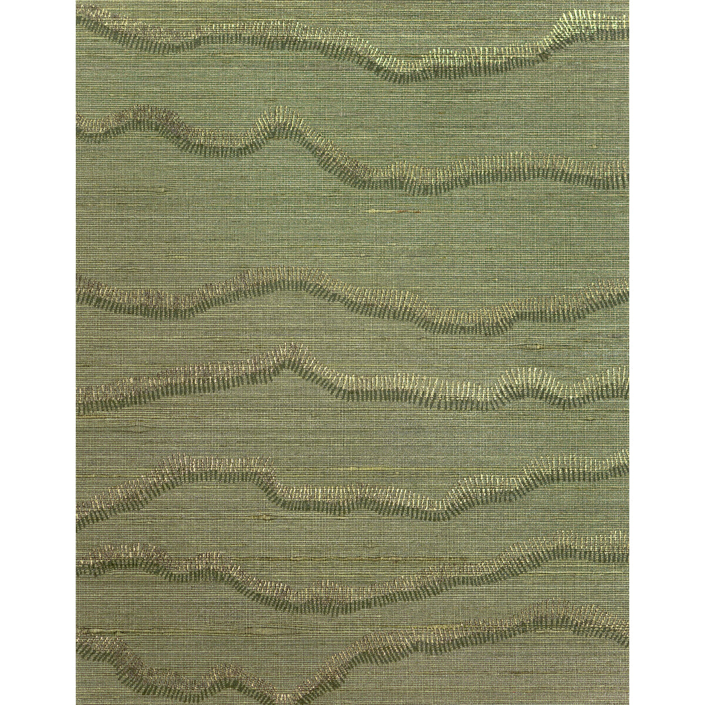 Samples and Purchasing available for Delia - Forest Green By Phillipe Romano | Phillipe Romano Classic Elegance | Abstract Wallcovering Silk at Designer Wallcoverings and Fabrics
