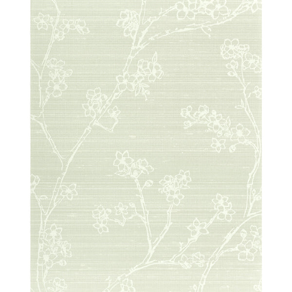 Samples and Purchasing available for Kaisa - Sea Glass Light Green By Phillipe Romano | Phillipe Romano Classic Elegance | Botanical & Floral Wallcovering Silk at Designer Wallcoverings and Fabrics