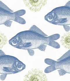 Fish - Blue Wallcovering | Mind the Gap