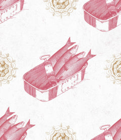 Sardines - Red Wallcovering | Mind the Gap