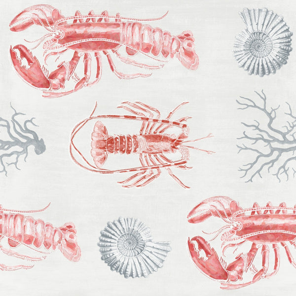 Lobster Premium - Blue, Grey, Red Wallcovering | Mind the Gap