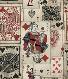 Playcards - Taupe, Black, Blue, Red Wallcovering | Mind the Gap