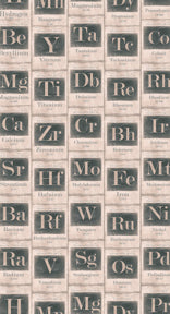 Periodic Table of Elements Sand - Black, Beige Wallcovering | Mind the Gap