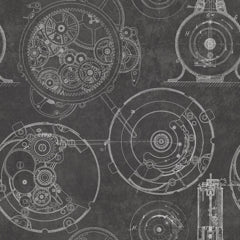 Horlogerie - Anthracite Wallcovering | Mind the Gap