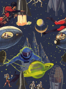 Intergalactic - Blue, Green, Red Wallcovering | Mind the Gap