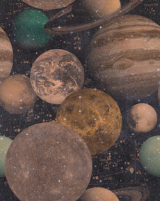 The Universe - Black, Crimson, Green Wallcovering | Mind the Gap
