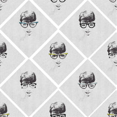 Female Illusion - Blue, White, Green, Grey Wallcovering | Mind the Gap