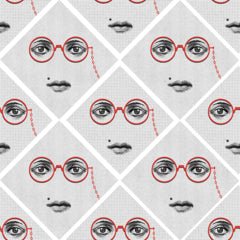Illusions - Black, White, Grey, Red Wallcovering | Mind the Gap