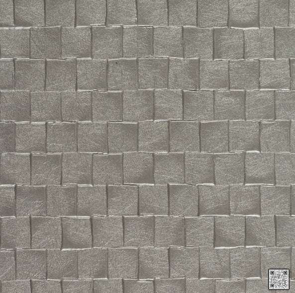 Samples and Purchasing available for Rock Candy - Quicksilver  By Phillipe Romano | Phillipe Romano Performace Vinyl |Geometric Texture Wallcovering Vinyl/Faux Leather at Designer Wallcoverings and Fabrics