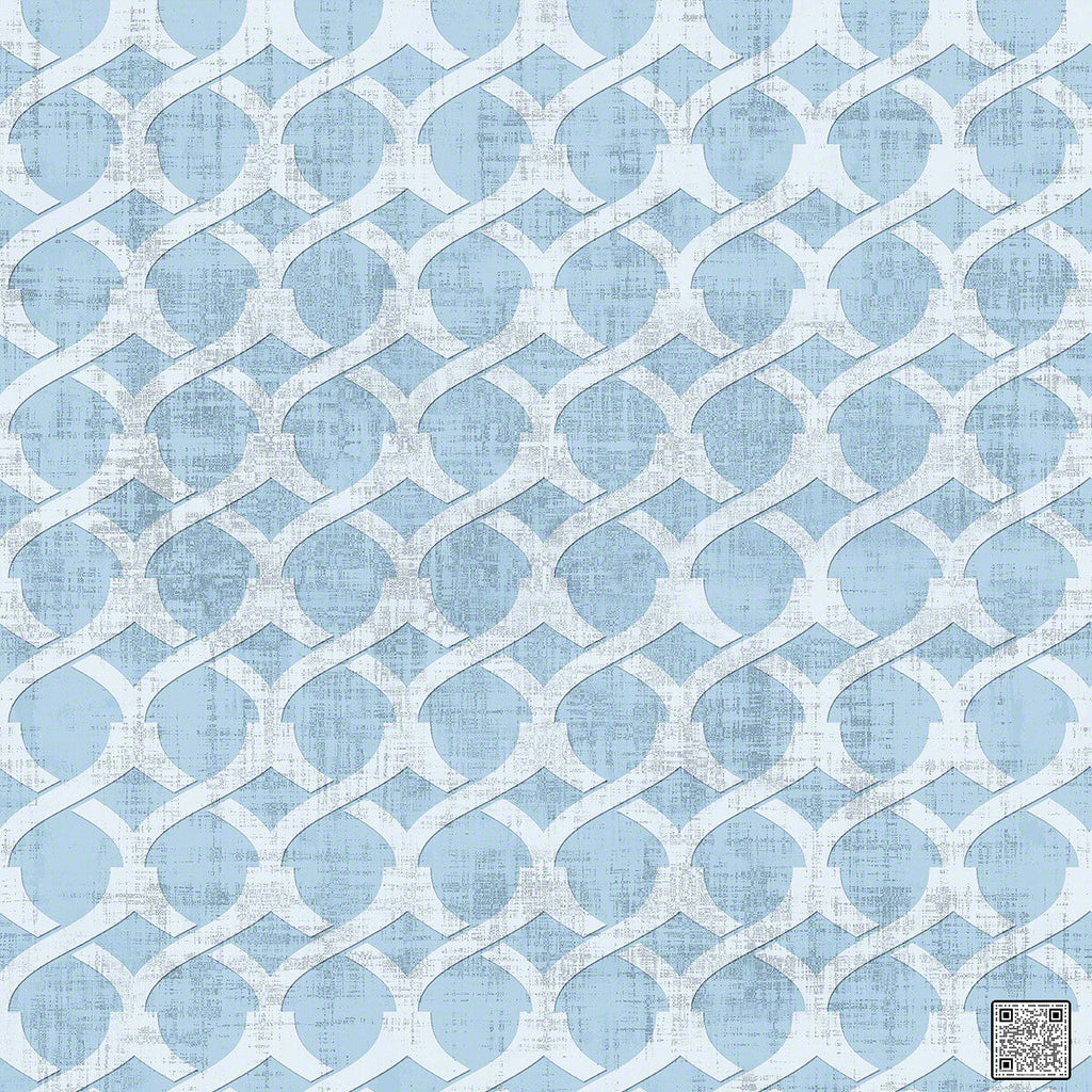 Chain - Crisp White  By Phillipe Romano | Phillipe Romano Showhouse |Lattice/Scrollwork Metallic Wallcovering Grasscloth