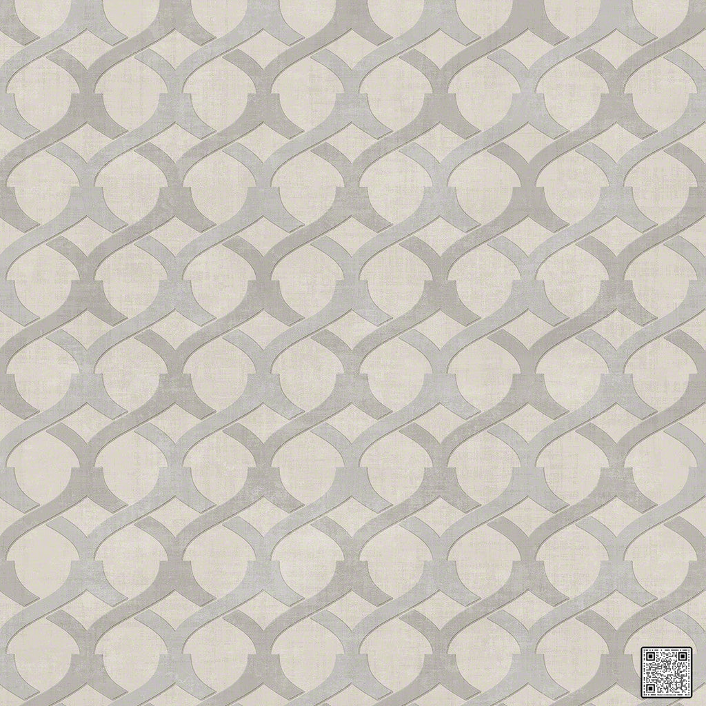 Chain - Neutral  By Phillipe Romano | Phillipe Romano Showhouse |Lattice/Scrollwork Metallic Wallcovering Grasscloth