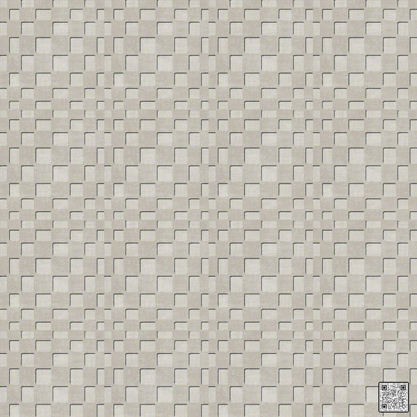 Eyepop - Hemp  By Phillipe Romano | Phillipe Romano Showhouse |Geometric Metallic Wallcovering Grasscloth