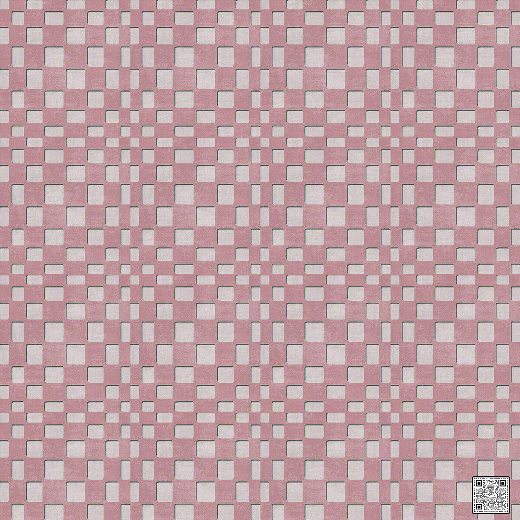 Eyepop - Rose Quartz  By Phillipe Romano | Phillipe Romano Showhouse |Geometric Metallic Wallcovering Grasscloth