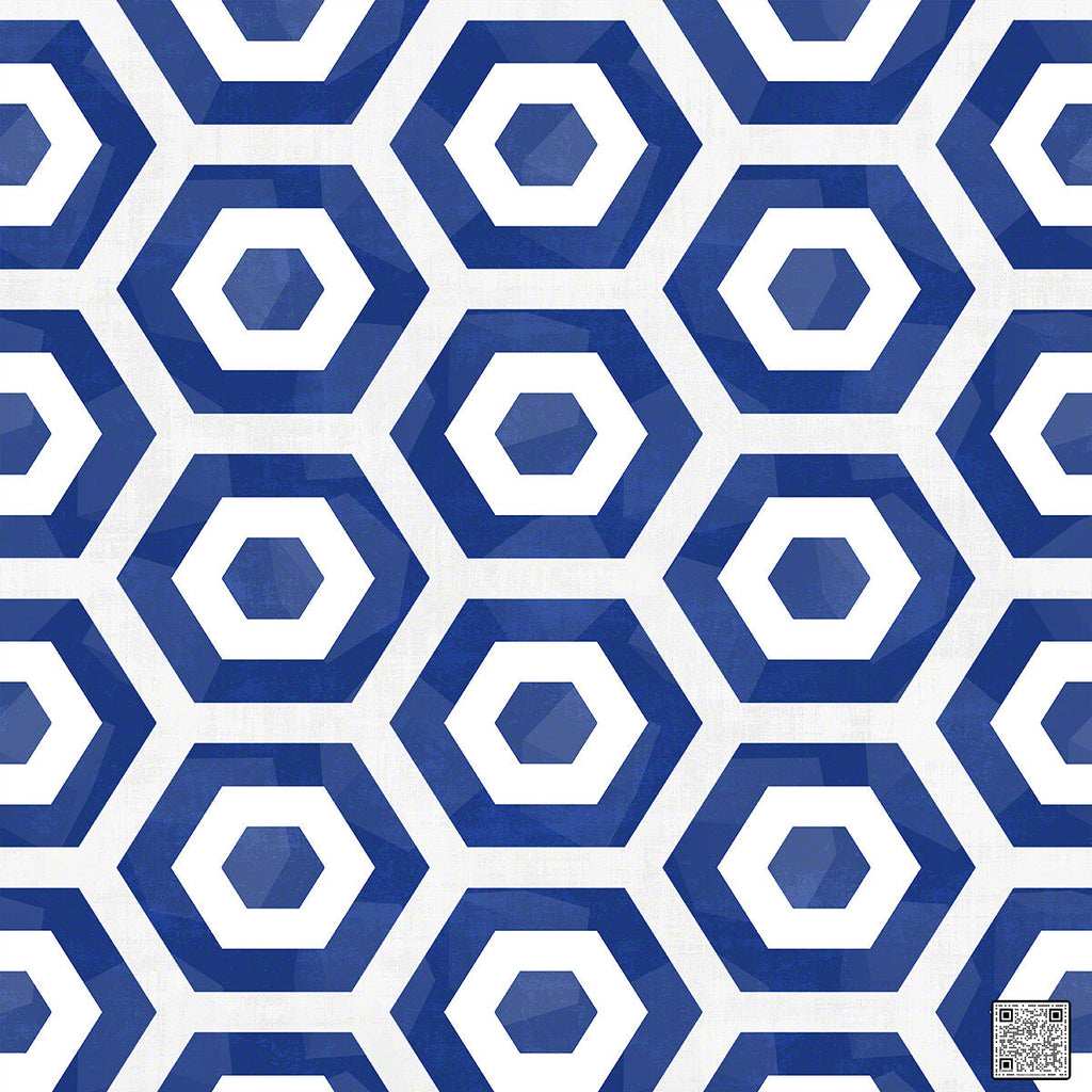 Pop - Marine  By Phillipe Romano | Phillipe Romano Showhouse |Modern Geometric Wallcovering Grasscloth