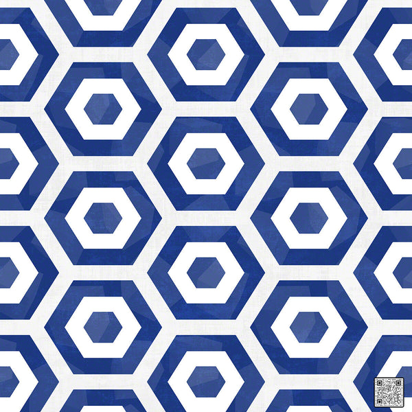 Pop - Marine  By Phillipe Romano | Phillipe Romano Showhouse |Modern Geometric Wallcovering Grasscloth