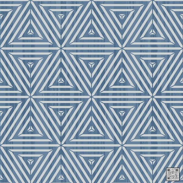 Star - Indigop  By Phillipe Romano | Phillipe Romano Showhouse |Modern Geometric Wallcovering Grasscloth