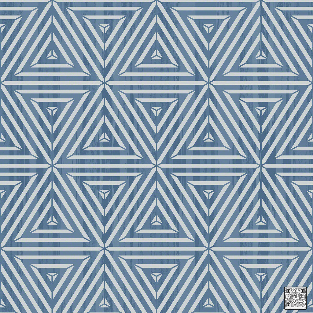 Star - Indigo  By Phillipe Romano | Phillipe Romano Showhouse |Modern Geometric Wallcovering Grasscloth