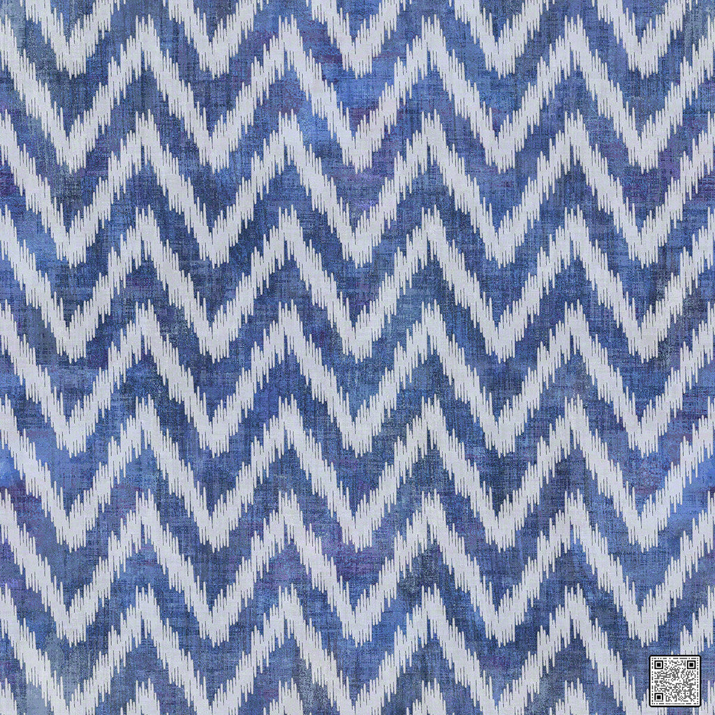 Ziggy - Marine  By Phillipe Romano | Phillipe Romano Showhouse |Flamestitch  Wallcovering Grasscloth