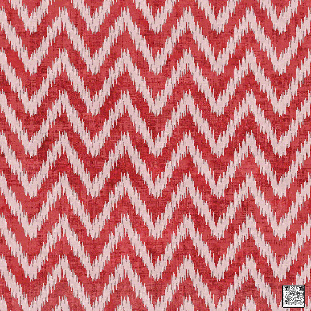 Ziggy - Red  By Phillipe Romano | Phillipe Romano Showhouse |Flamestitch  Wallcovering Grasscloth