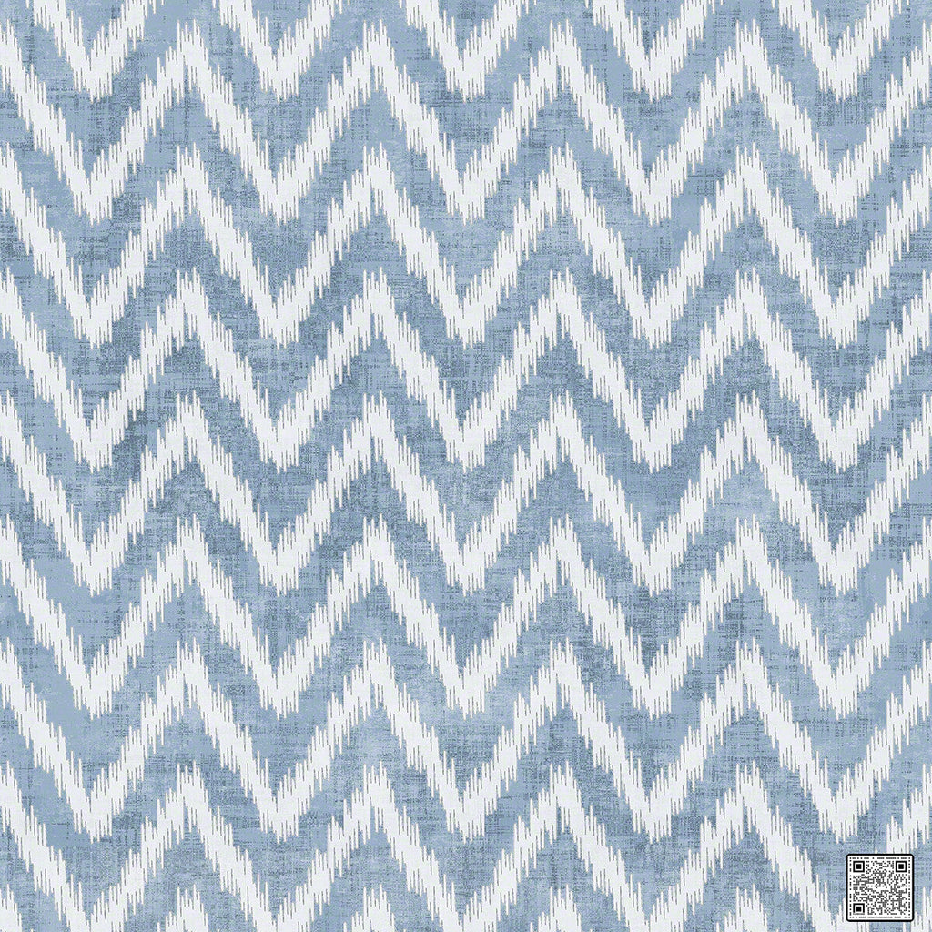 Ziggy - Powder Blue  By Phillipe Romano | Phillipe Romano Showhouse |Flamestitch  Wallcovering Grasscloth