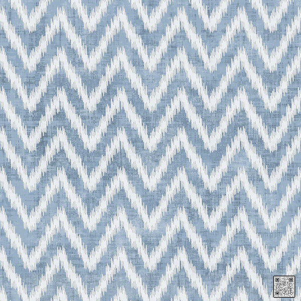Ziggy - Powder Blue  By Phillipe Romano | Phillipe Romano Showhouse |Flamestitch  Wallcovering Grasscloth