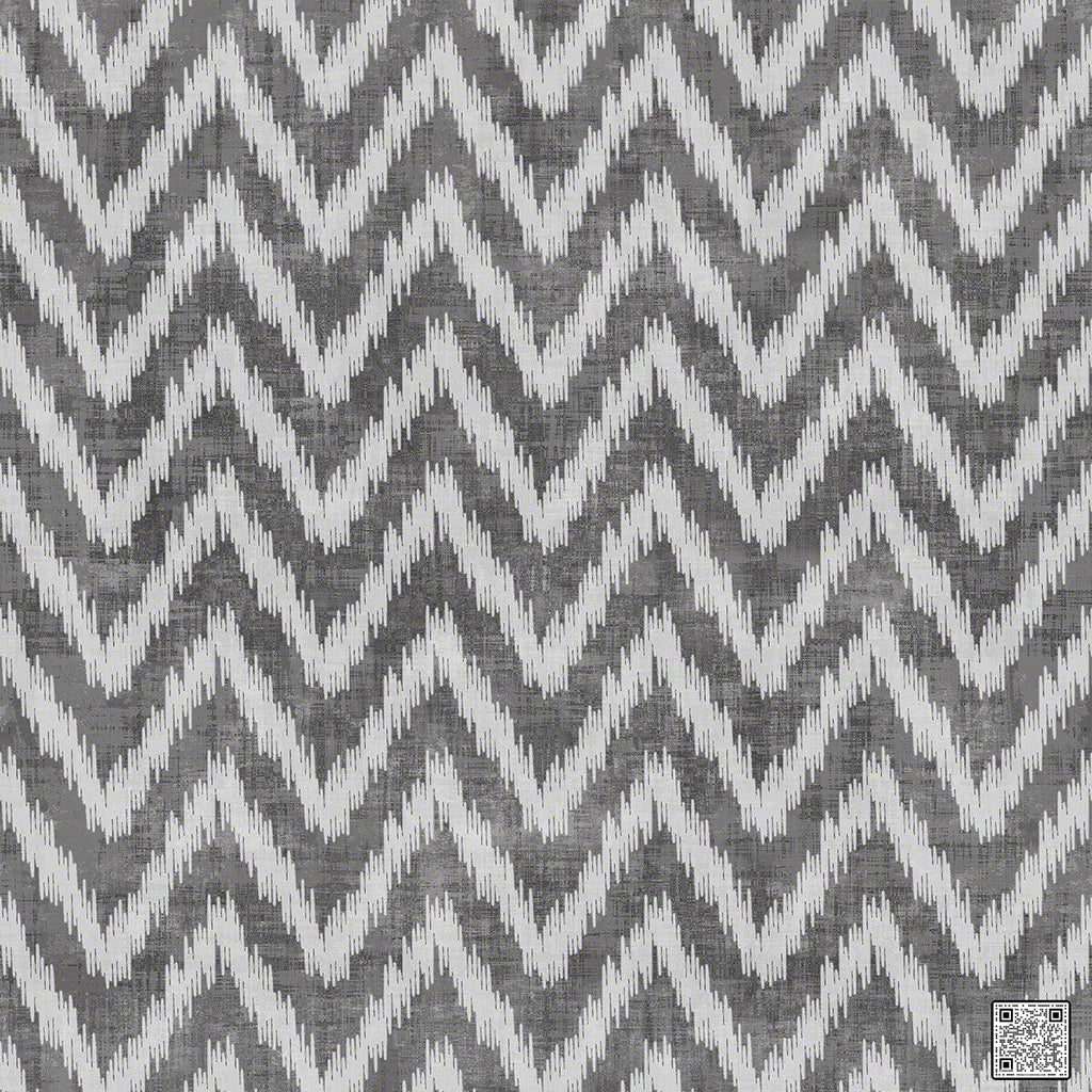 Ziggy - Charcoal  By Phillipe Romano | Phillipe Romano Showhouse |Flamestitch  Wallcovering Grasscloth