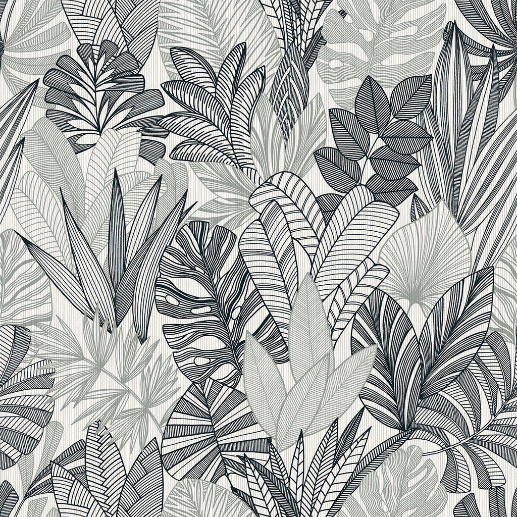 Cornish Lane - Dove Grey By Phillipe Romano | Phillipe Romano The Keys | Botanical & Floral Wallcovering Print
