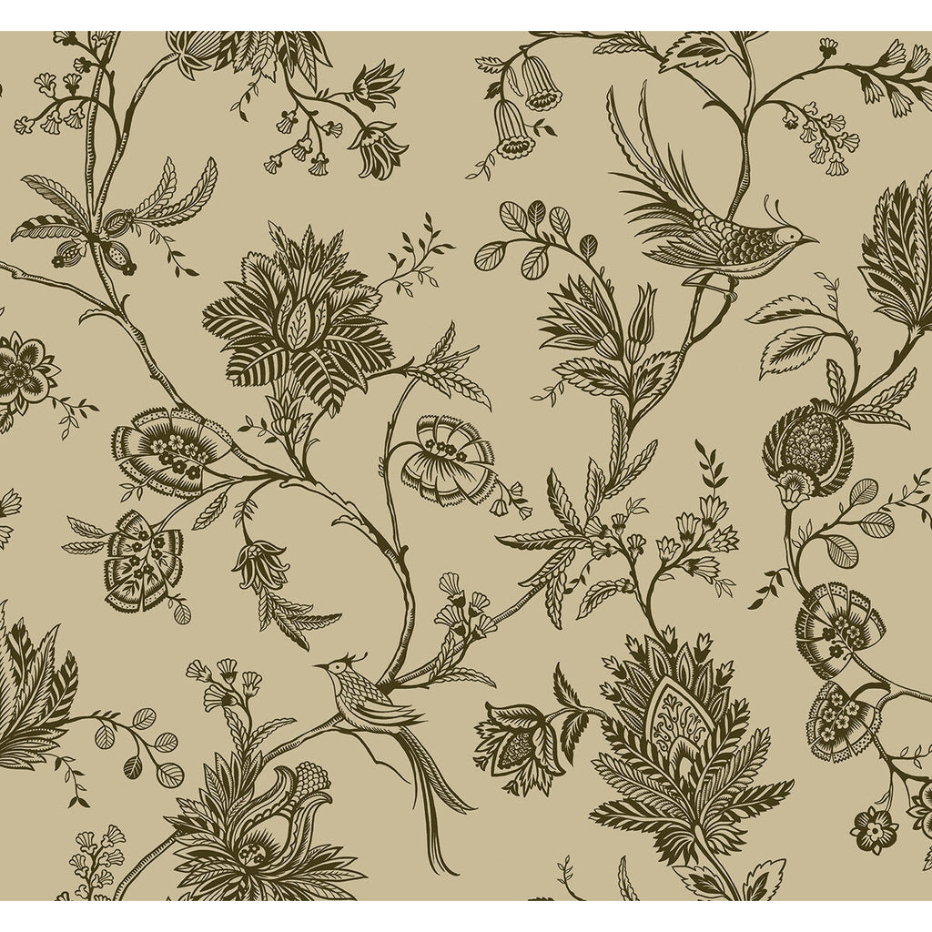 Maloney - Suntan Brown By Phillipe Romano | Phillipe Romano The Keys | Toile Wallcovering Print