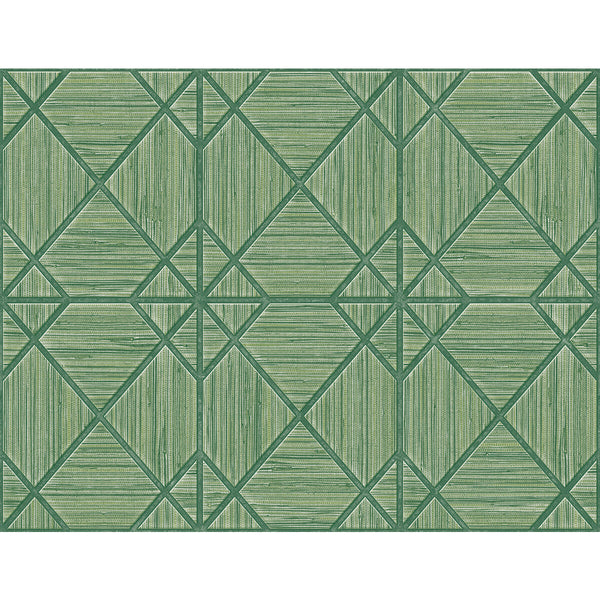 Midway Ave - Verde Green By Phillipe Romano | Phillipe Romano The Keys | Geometric Wallcovering Vinyl/Faux Leather