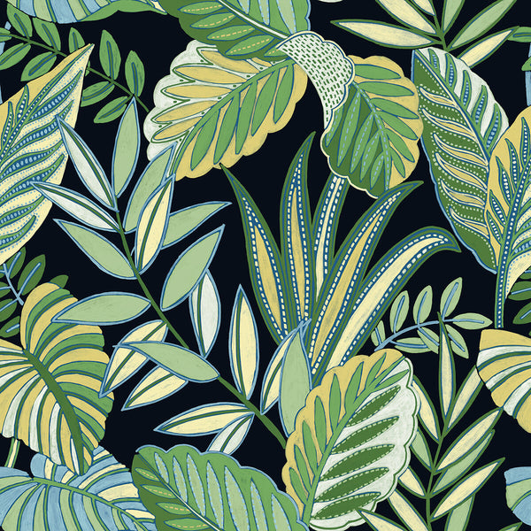 Key Haven - Rainforest Green By Phillipe Romano | Phillipe Romano The Keys | Botanical & Floral Wallcovering Print