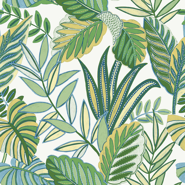 Key Haven - Lush Green By Phillipe Romano | Phillipe Romano The Keys | Botanical & Floral Wallcovering Print