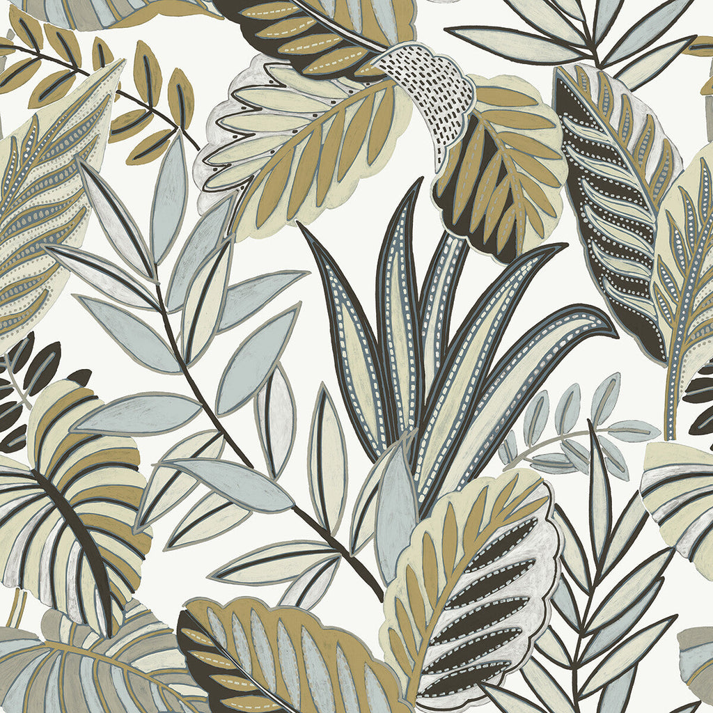 Key Haven - Tidewater Beige By Phillipe Romano | Phillipe Romano The Keys | Botanical & Floral Wallcovering Print