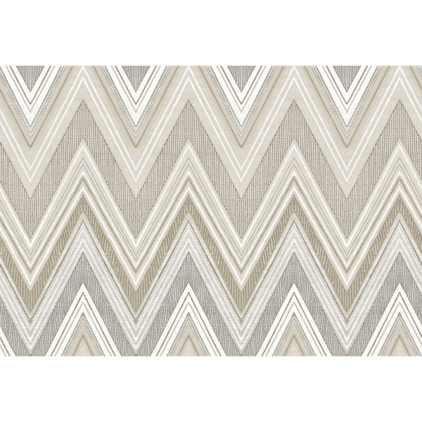 Sailfish - Oat Taupe By Phillipe Romano | Phillipe Romano The Keys | Flamestitch Wallcovering Print