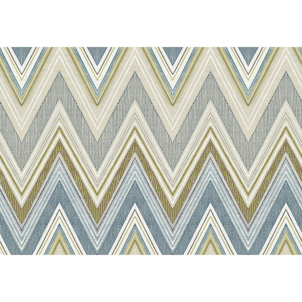 Sailfish - Citrus Blue By Phillipe Romano | Phillipe Romano The Keys | Flamestitch Wallcovering Vinyl/Faux Leather