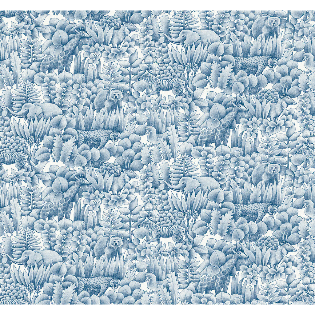 Tamarind - Captain Blue Light Blue By Phillipe Romano | Phillipe Romano The Keys |Animal/Insects Novelty Wallcovering Print