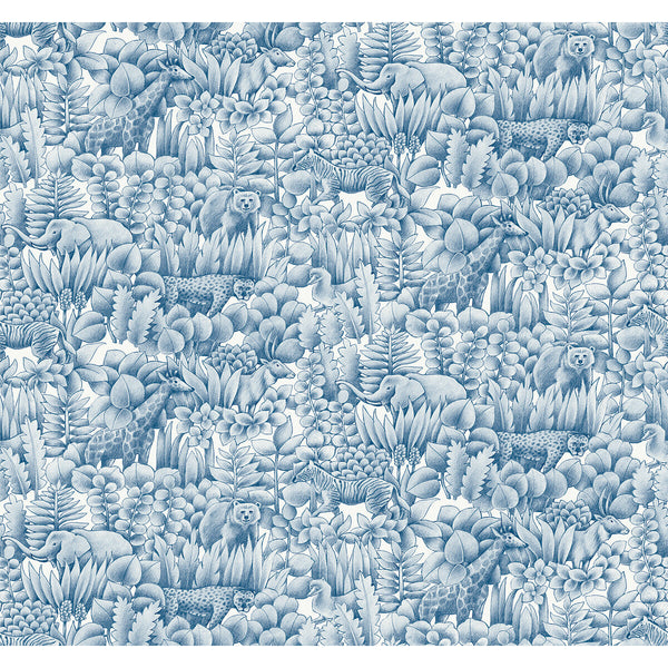 Tamarind - Captain Blue Light Blue By Phillipe Romano | Phillipe Romano The Keys |Animal/Insects Novelty Wallcovering Print