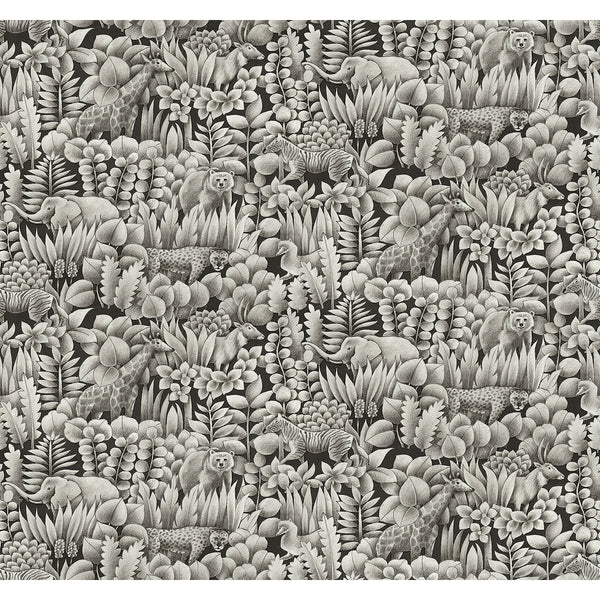 Tamarind - Shadowp Charcoal By Phillipe Romano | Phillipe Romano The Keys |Animal/Insects Novelty Wallcovering Print