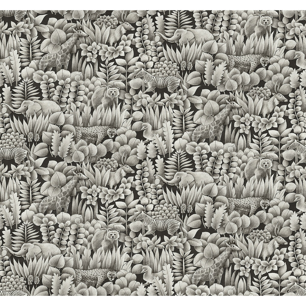 Tamarind - Shadow Charcoal By Phillipe Romano | Phillipe Romano The Keys |Animal/Insects Novelty Wallcovering Print