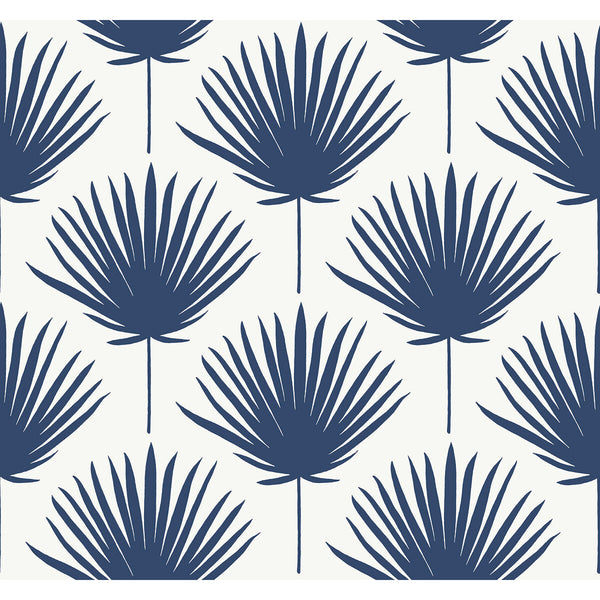 Shore Front - Azure Blue By Phillipe Romano | Phillipe Romano The Keys | Botanical & Floral Wallcovering Print