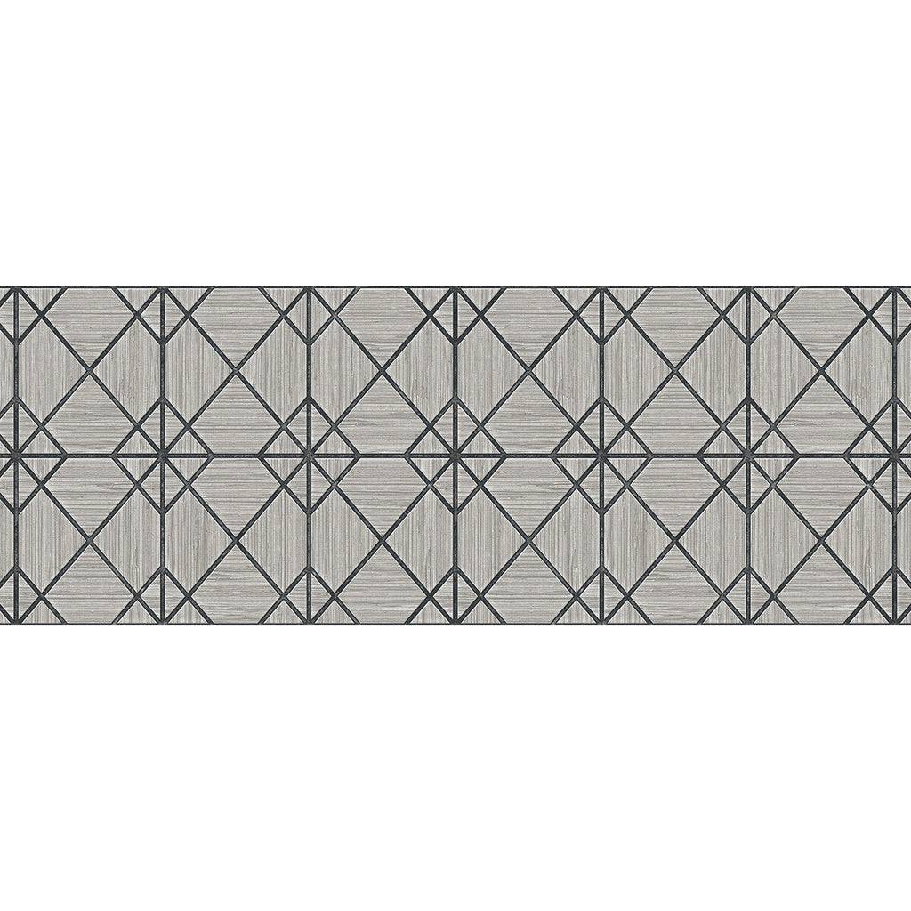Midway Ave 54 - Ocean Grey By Phillipe Romano | Phillipe Romano The Keys 54 |Modern Geometric Wallcovering Vinyl/Faux Leather
