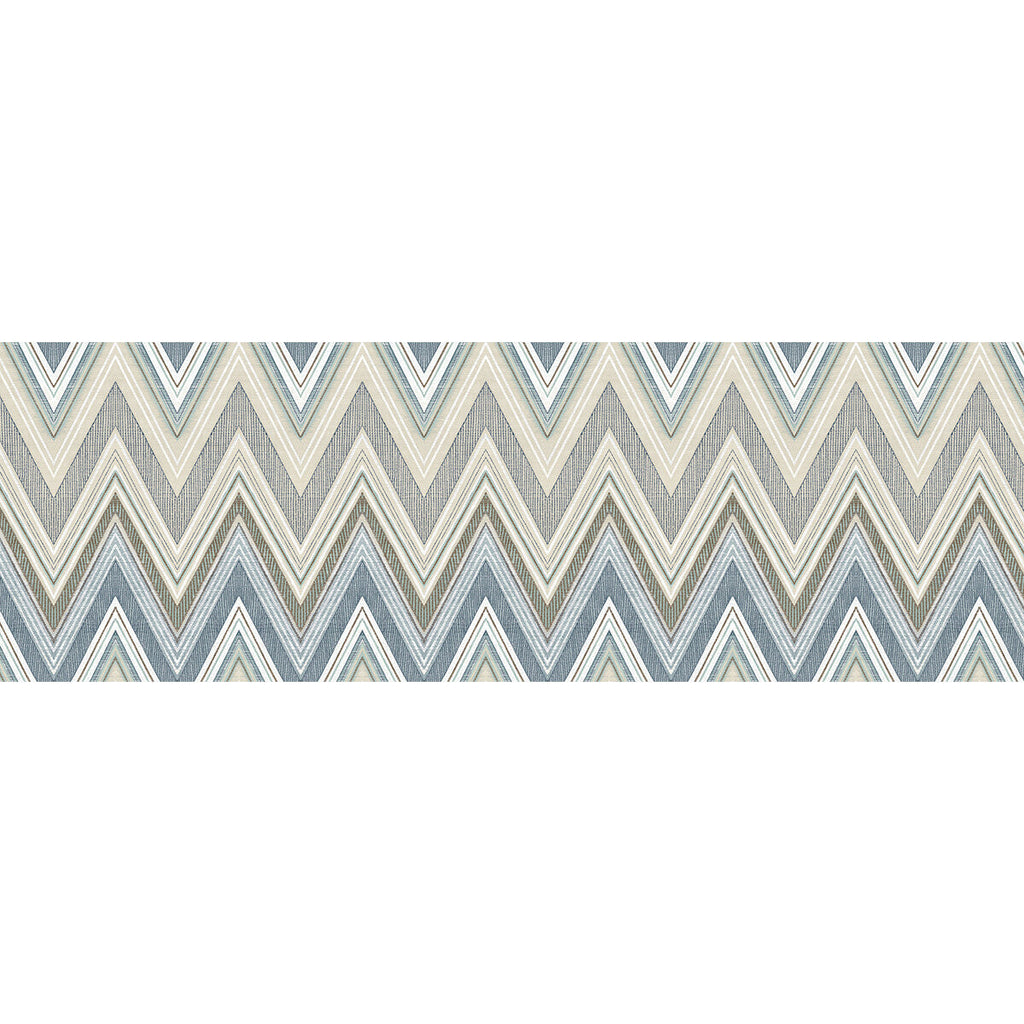 Sailfish 54 - Catana Blue By Phillipe Romano | Phillipe Romano The Keys 54 | Flamestitch Wallcovering Vinyl/Faux Leather