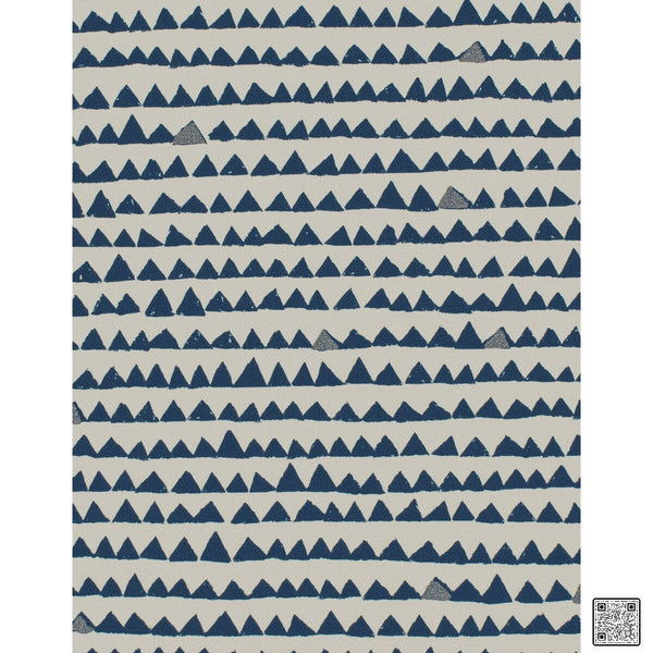 Cairn - Ink Blue Blue By Phillipe Romano | Phillipe Romano Taniya Nayak | Modern Wallcovering Vinyl/Faux Leather