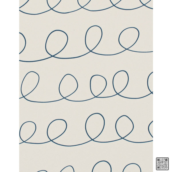 Trifle - Ink Blue Blue By Phillipe Romano | Phillipe Romano Taniya Nayak | Modern Wallcovering Vinyl/Faux Leather