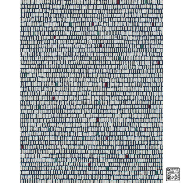 Surge - Ink Blue Blue By Phillipe Romano | Phillipe Romano Taniya Nayak |Modern Geometric Wallcovering Vinyl/Faux Leather