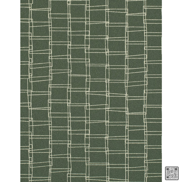 Looped - Forest Green By Phillipe Romano | Phillipe Romano Taniya Nayak | Modern Wallcovering Vinyl/Faux Leather