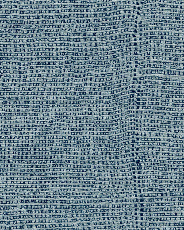 Brussels Weaver's Seam Leicester Blue Wallcovering | Phillipe Romano