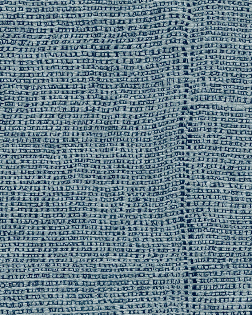Brussels Weaver's Seam Leicester Blue Wallcovering | Phillipe Romano